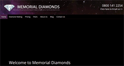 Desktop Screenshot of memorial-diamonds.com